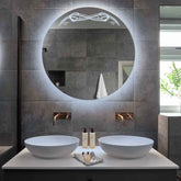 Espejo LED Redondo | Control por interruptor de pared | Luz blanca fría - Reyze Seria Good Vibes Model 6